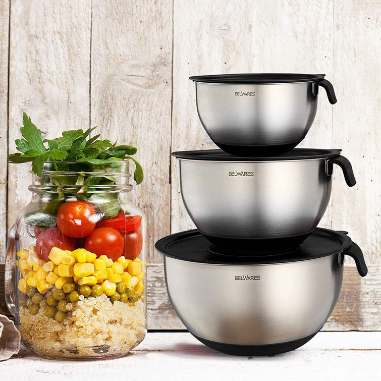 ZWISSLIV Stainless Steel Mixing Bowls With Lids Nesting Bowls With